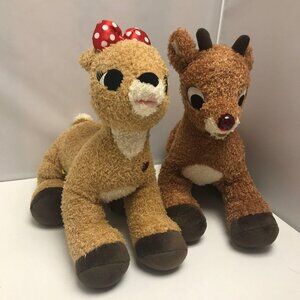 Lot of 2 Build A Bear Rudolph Clarice Reindeer